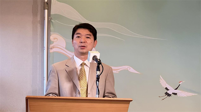 中國駐東京旅游辦事處主任歐陽安致辭。中國駐東京旅游辦事處供圖