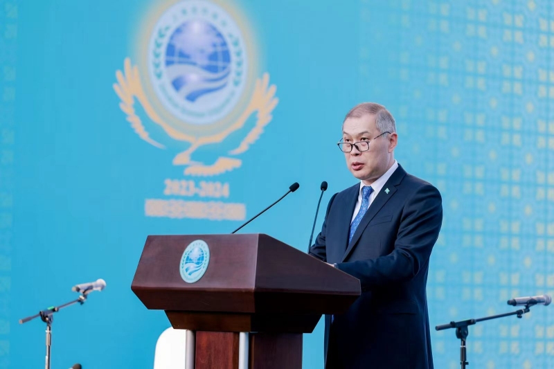 哈薩克斯坦駐華大使努雷舍夫致辭。主辦方供圖