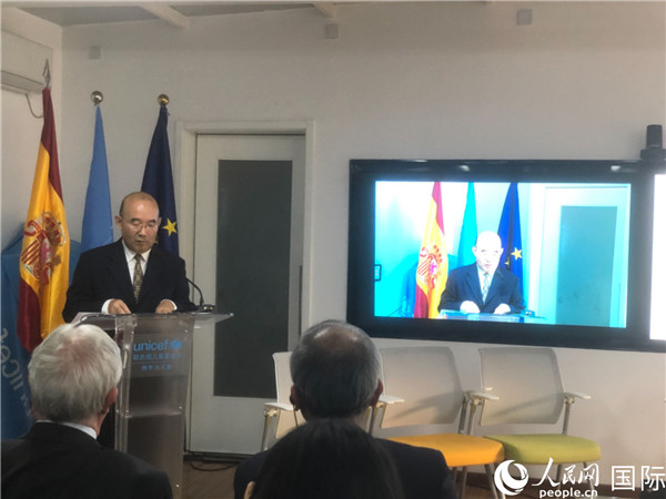 生態(tài)環(huán)境部應(yīng)對氣候變化司一級巡視員孫楨在研討會上致辭。 人民網(wǎng)記者 趙健攝