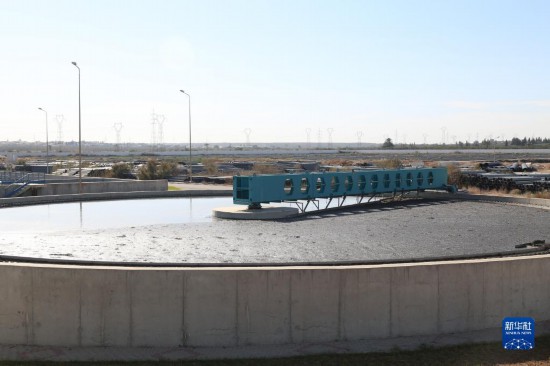 這是11月28日在突尼斯蘇塞市拍攝的中企承接建造的哈姆敦污水處理站一角。新華社記者 黃靈 攝