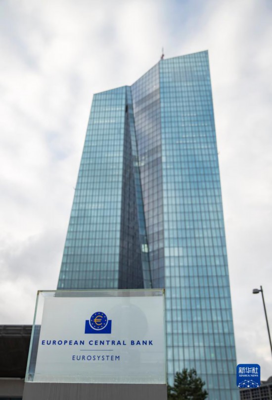 這是12月14日在德國法蘭克福拍攝的歐洲央行大樓。新華社記者 張帆 攝