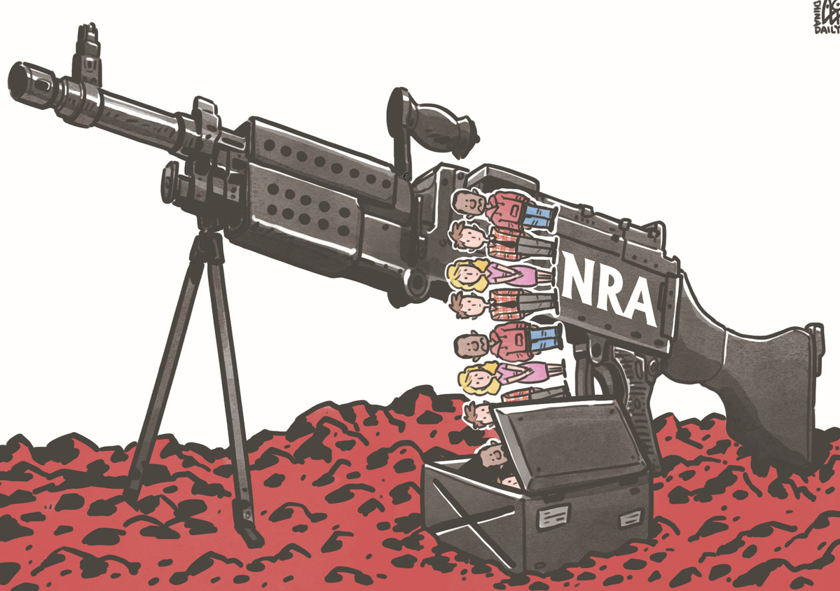 NRA成為推行槍支管控背后最大的阻力。（來源：中國日?qǐng)?bào) 作者：蔡艨）