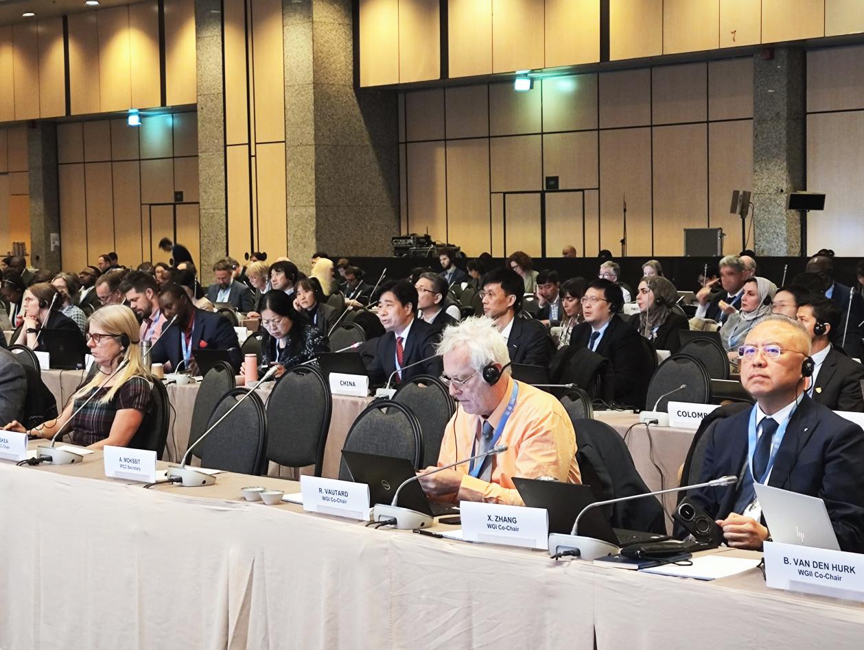 聯(lián)合國(guó)政府間氣候變化專門委員會(huì)（IPCC）第60次全會(huì)現(xiàn)場(chǎng)。中國(guó)氣象局供圖