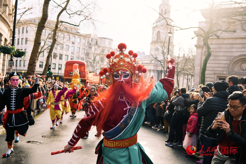 倫敦新春慶典現(xiàn)場(chǎng)。人民網(wǎng) 郭錦標(biāo)、楊浩鵬攝