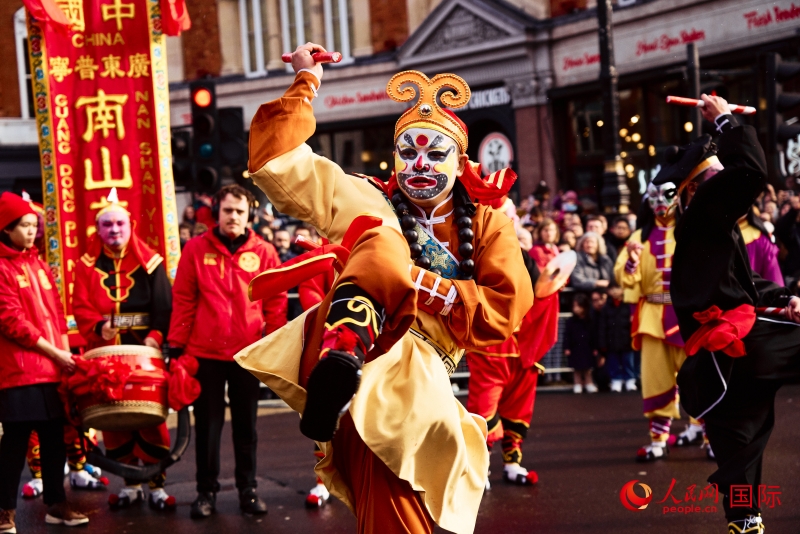 倫敦新春慶典現(xiàn)場(chǎng)。人民網(wǎng) 郭錦標(biāo)、楊浩鵬攝