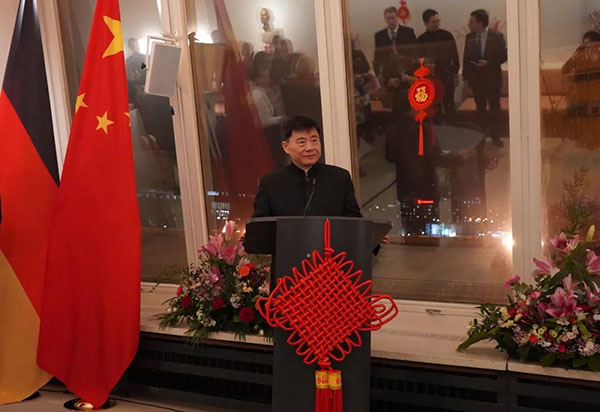 吳懇大使致辭。中國駐德國大使館供圖