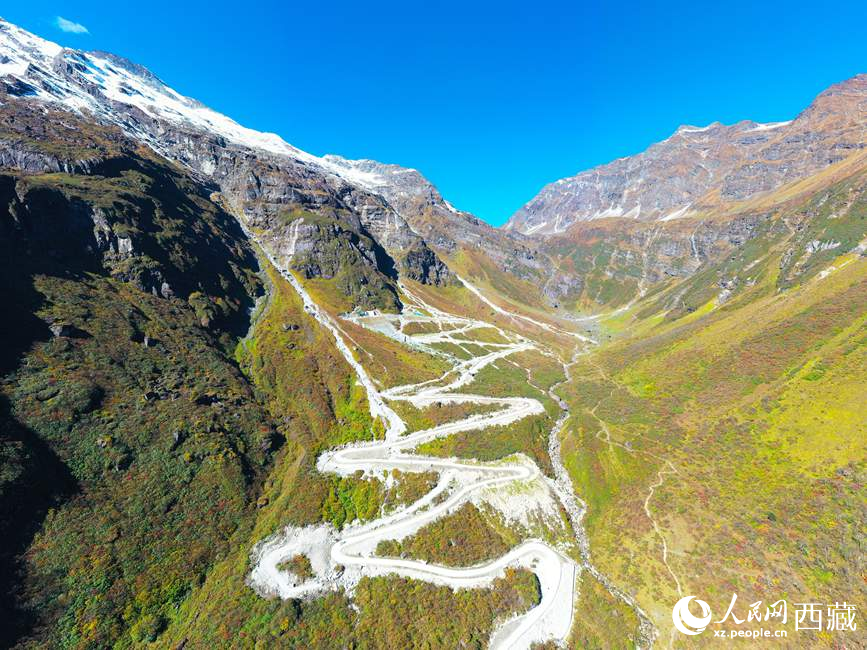 圖為西藏林芝市墨脫縣境內(nèi)，植被隨山體升高而變化。