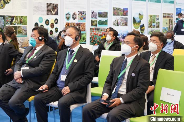 圖為極小種群物種和生物多樣性保護邊會現(xiàn)場?！≡颇鲜×謽I(yè)和草原局供圖