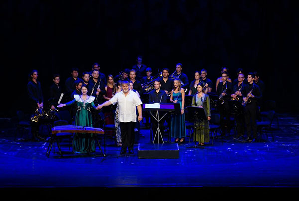 2024匈牙利青少年國際音樂會節(jié)目《茉莉花》表演舞臺現(xiàn)場。兒促會藝教委供圖