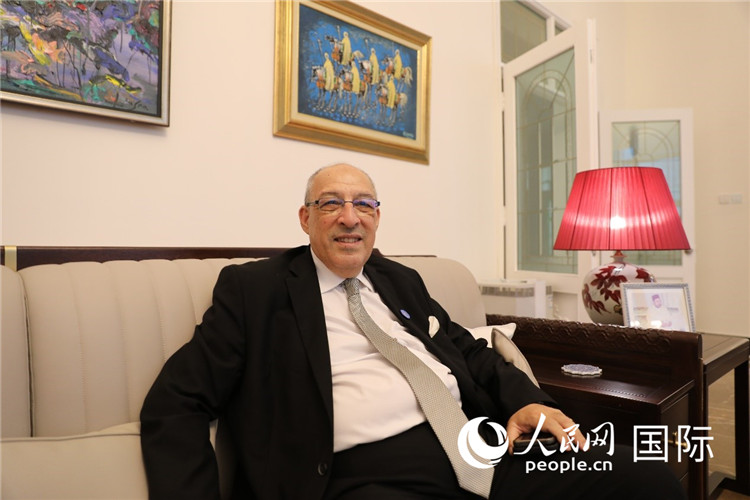 9月6日，摩洛哥駐華大使阿卜杜勒卡迪爾·安薩里接受人民網(wǎng)記者采訪。人民網(wǎng)記者 翟轉(zhuǎn)麗攝