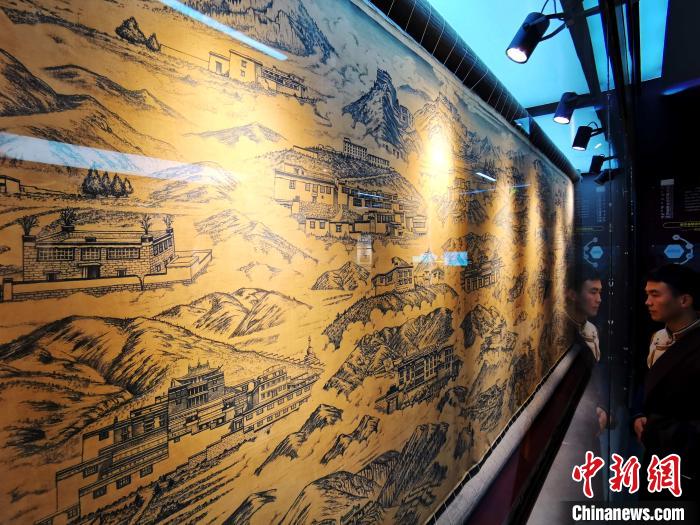 圖為歷代藏醫(yī)藥學(xué)教育機(jī)構(gòu)展示?！?zhí)砀?攝