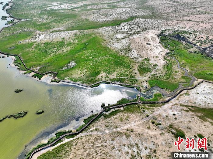 圖為航拍都蘭湖國家濕地公園?！∑钤鲚?攝