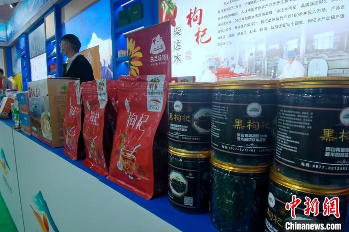 圖為柴達(dá)木枸杞參展?！±铍h 攝