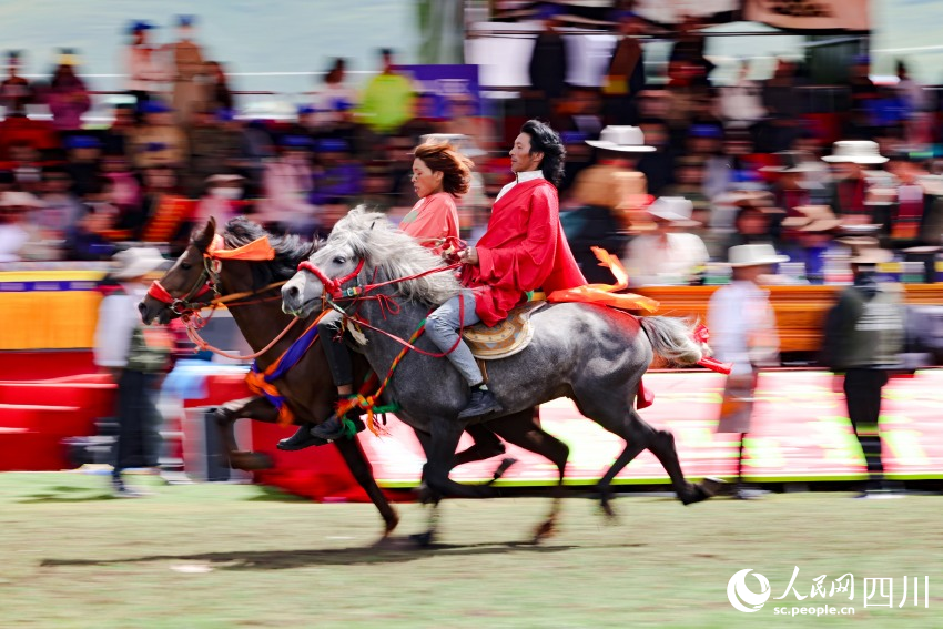 馬術(shù)表演現(xiàn)場(chǎng)。洛絨尼瑪攝