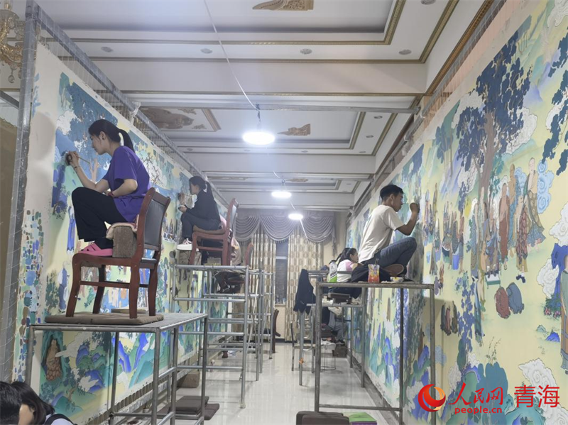 龍樹畫院傳習(xí)室。人民網(wǎng) 馬可欣攝