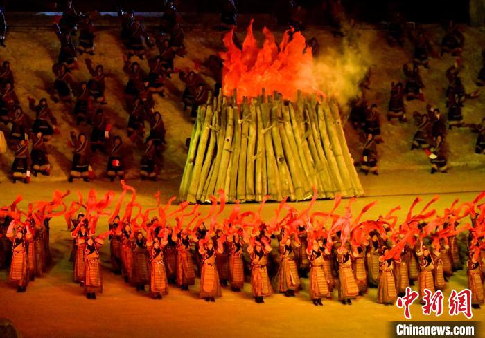 3月17日，西藏拉薩，《文成公主》大型史詩劇演出現(xiàn)場。　李林 攝