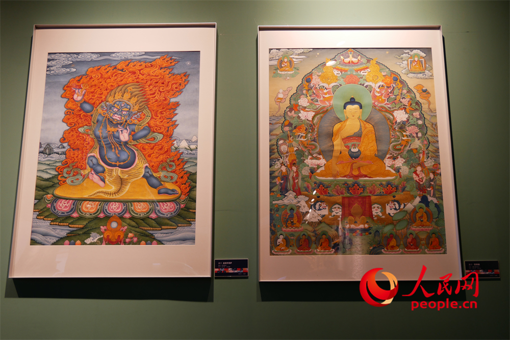 唐卡藝術(shù)作品。人民網(wǎng) 韋衍行攝