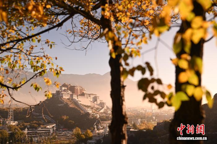 拉薩團(tuán)結(jié)公園秋景如畫(huà)